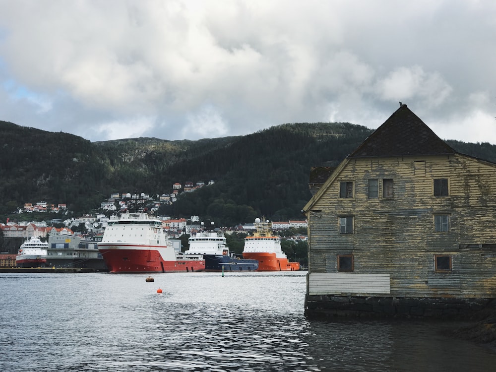 a couple of boats that are in the water