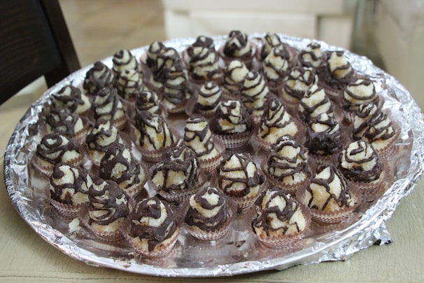 A beautifully arranged platter of assorted fudge flavors.