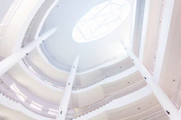 Community gathering in an open, airy space with natural light and minimalist design.