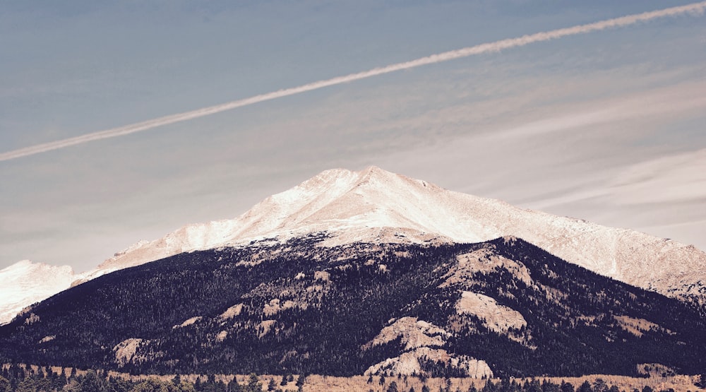 landscape photography of black and white mountains