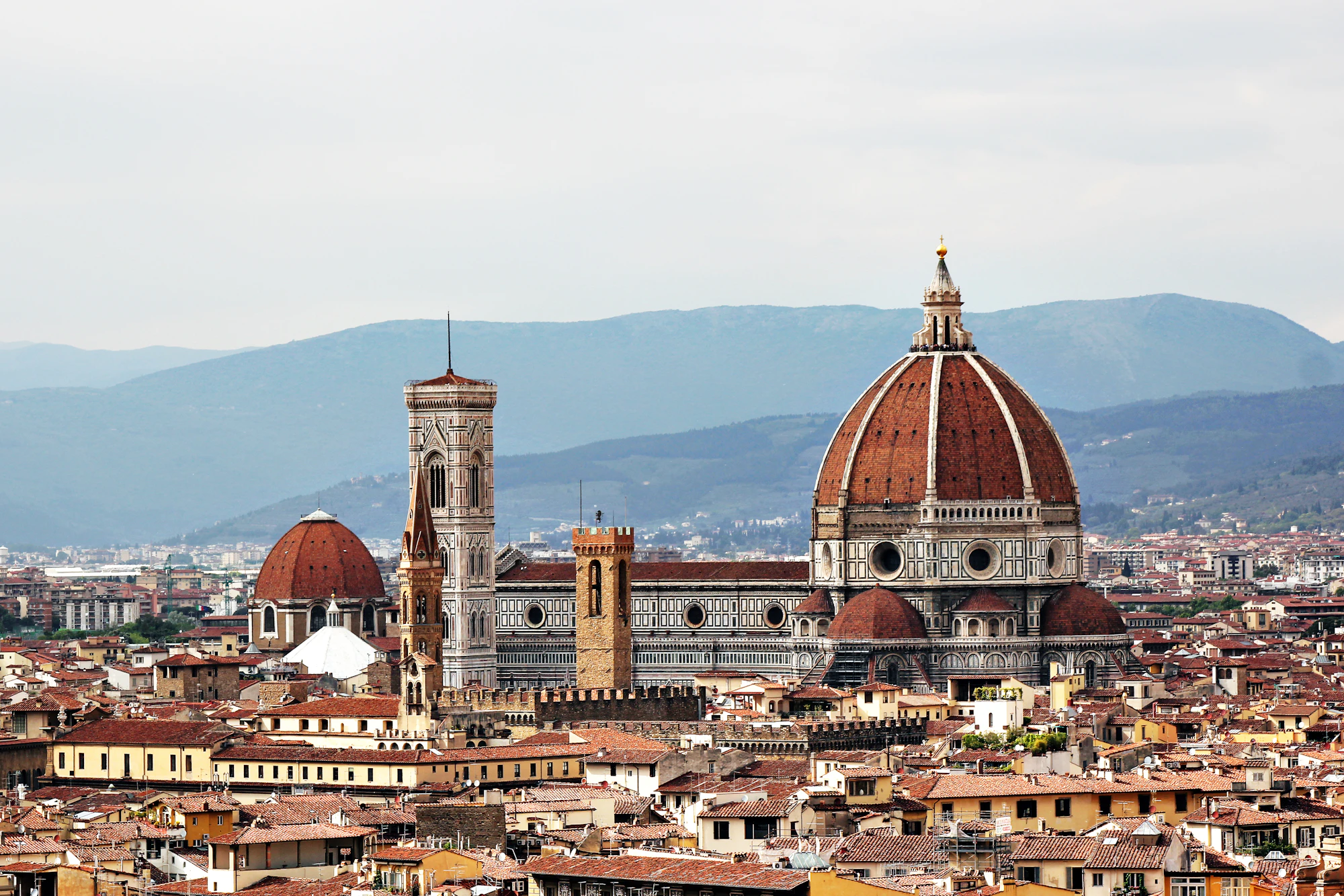 Florence Cathedral dome above the city rooftops