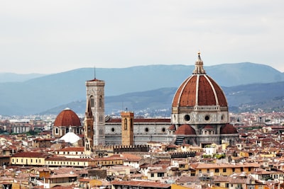white and brown concrete dome building during daytime florence zoom background