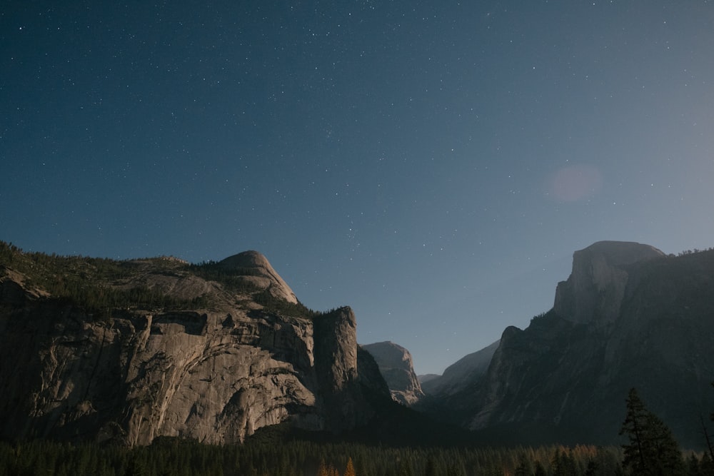 landscape photography of brown mountains