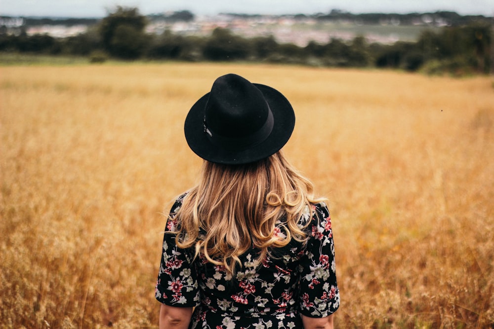 woman standing on golden heys