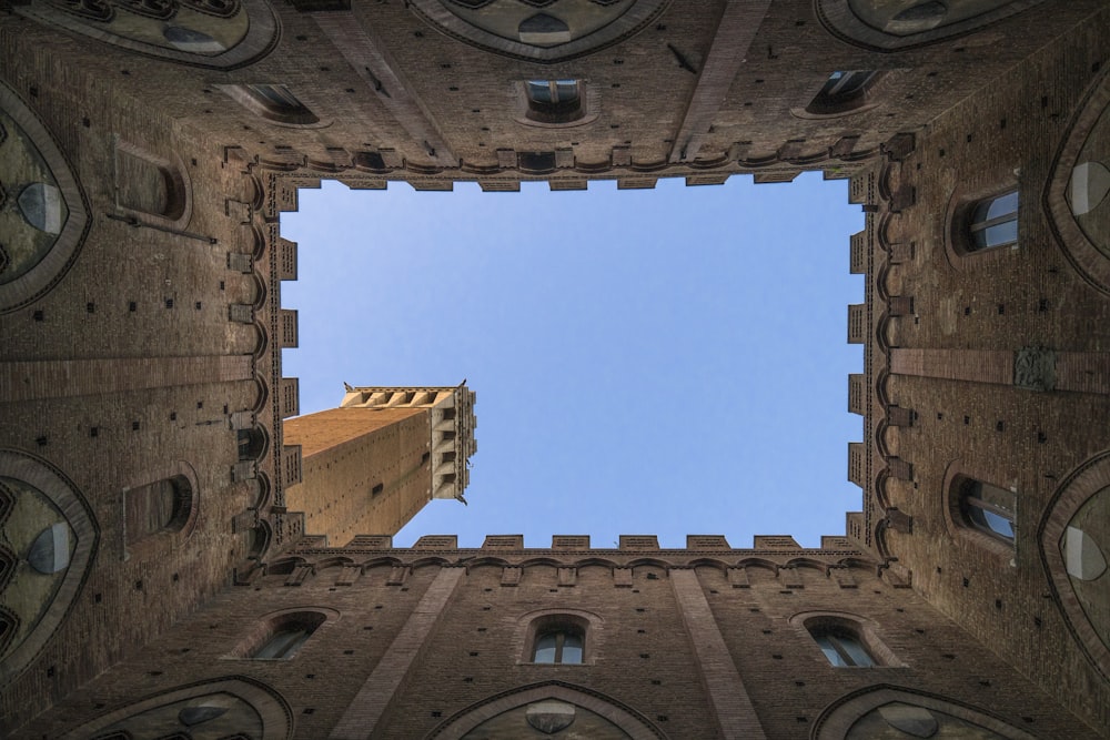 Fotografía de ángulo bajo de una estructura de hormigón