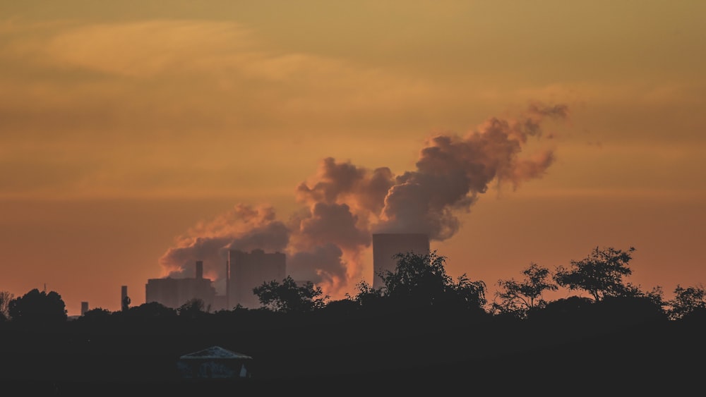 nuages blancs au-dessus des arbres verts et des maisons