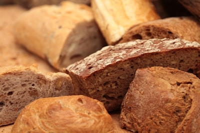 A selection of sliced bread showcasing different textures.