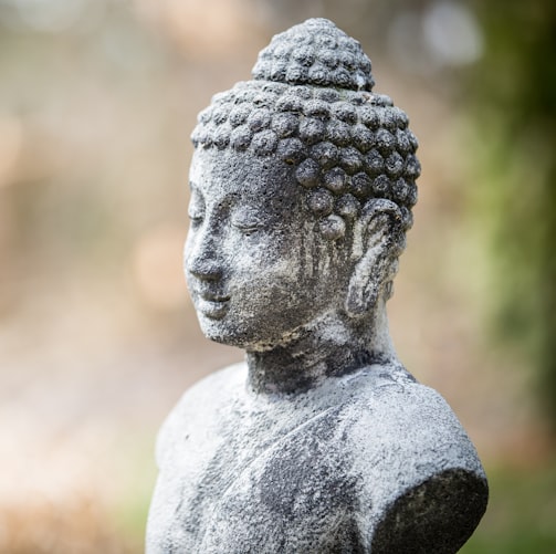 gray concrete statue of Buddha