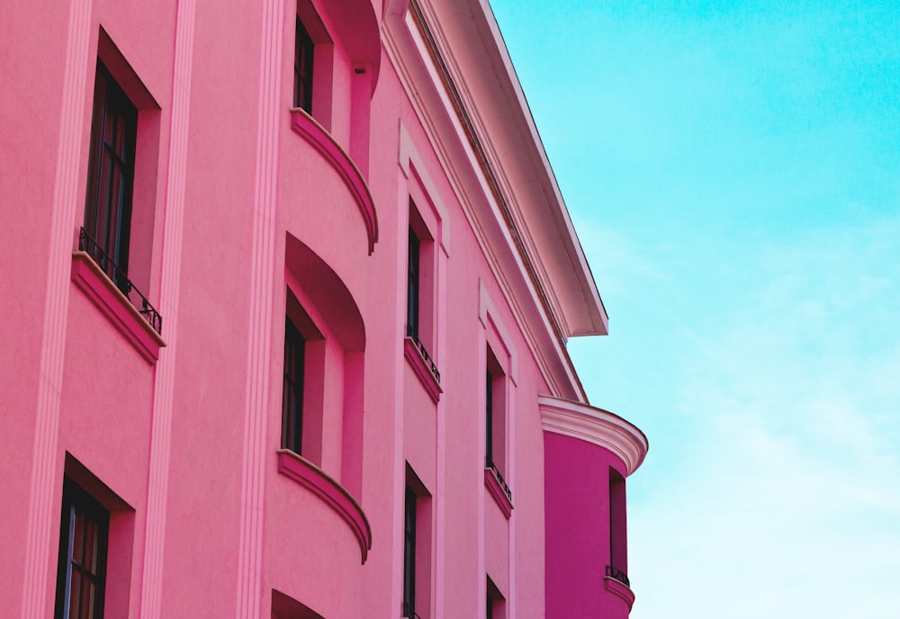 pink concrete building