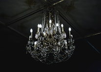 lighted crystal uplight chandelier
