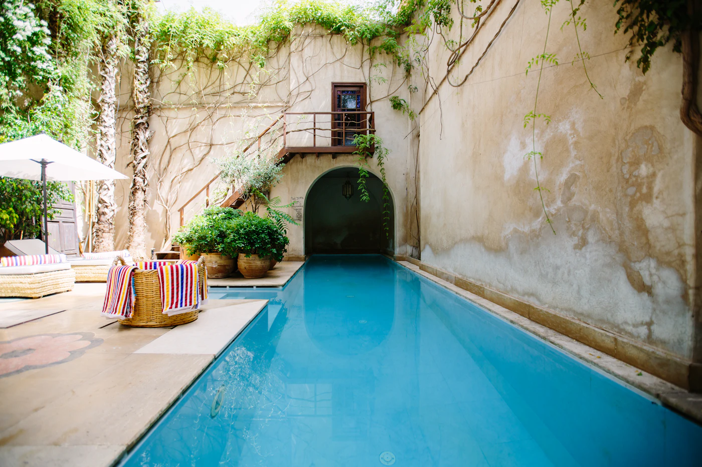Brunton Boatyard CGH Earth heritage courtyard pool in Fort Kochi restored 19th-century boatyard