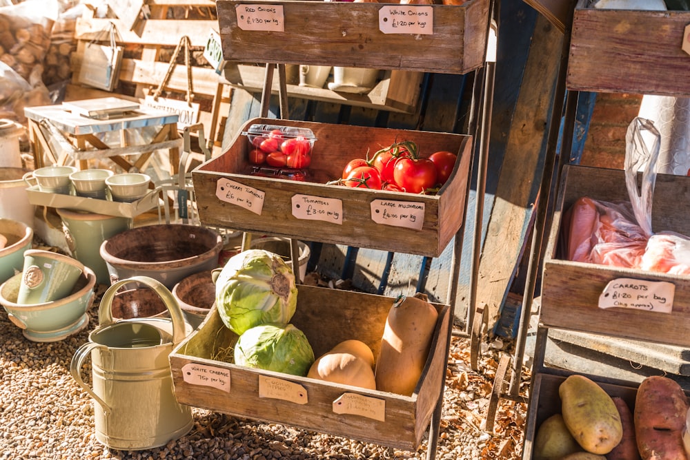 fruits on rack