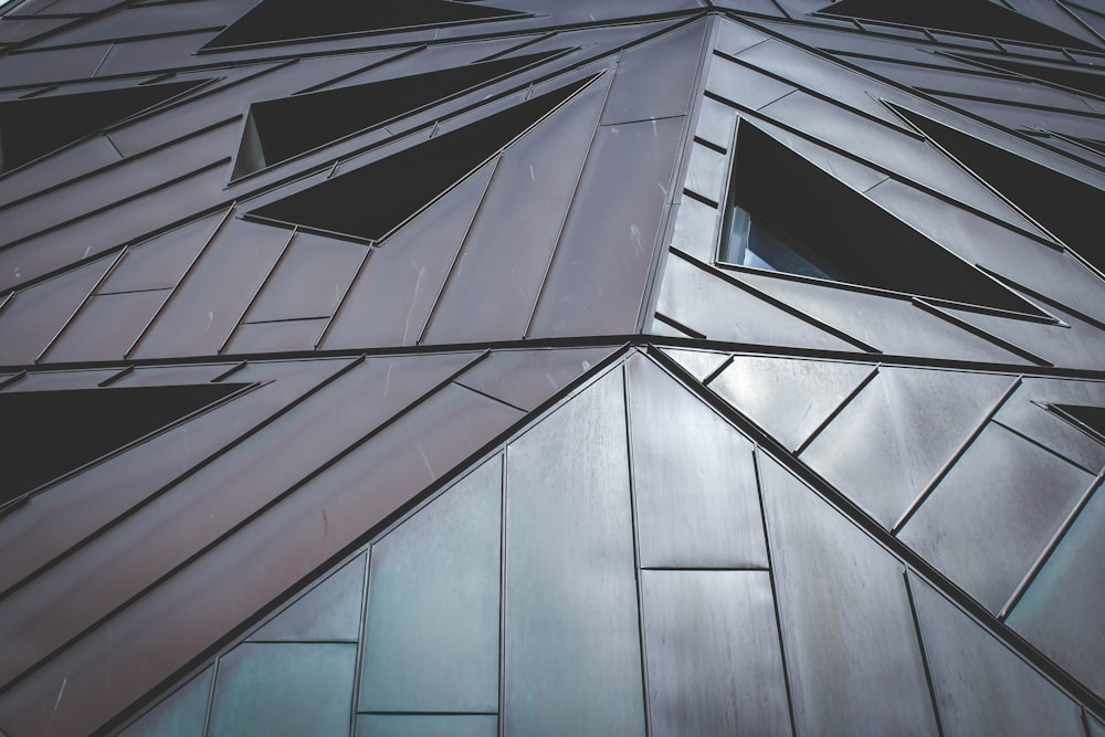 a close up of a building with many windows