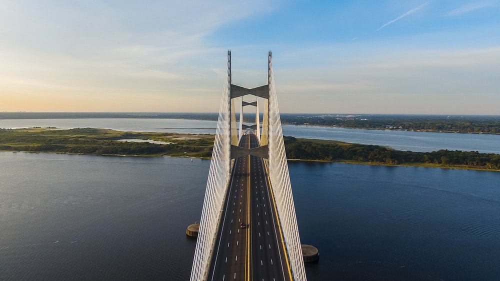 aerial view of bridge during daytime