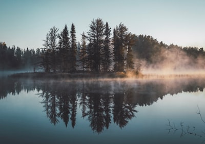 lake under blue sky during daytime reflection google meet background