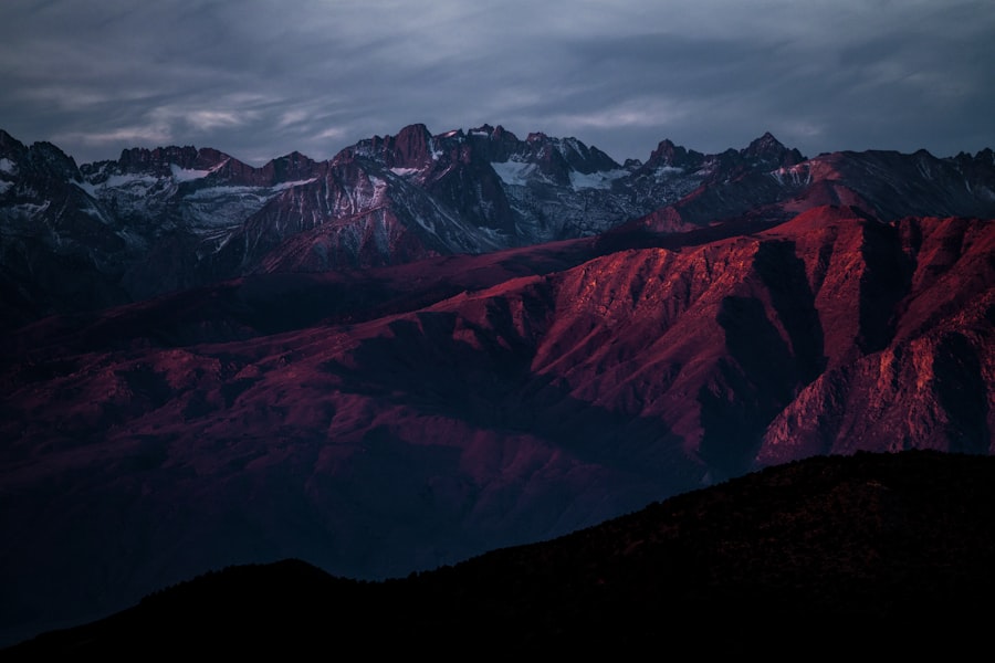 Mountain landscape at dawn