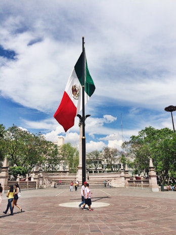 Neighbors gathered at a community event in a sunny Tlalpan plaza.