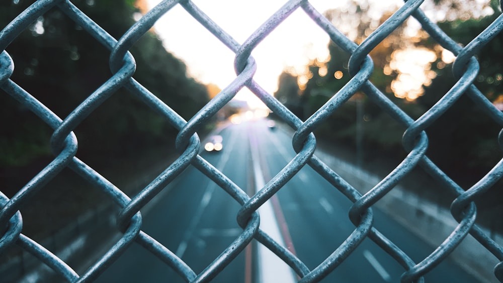 grey chain-link fence