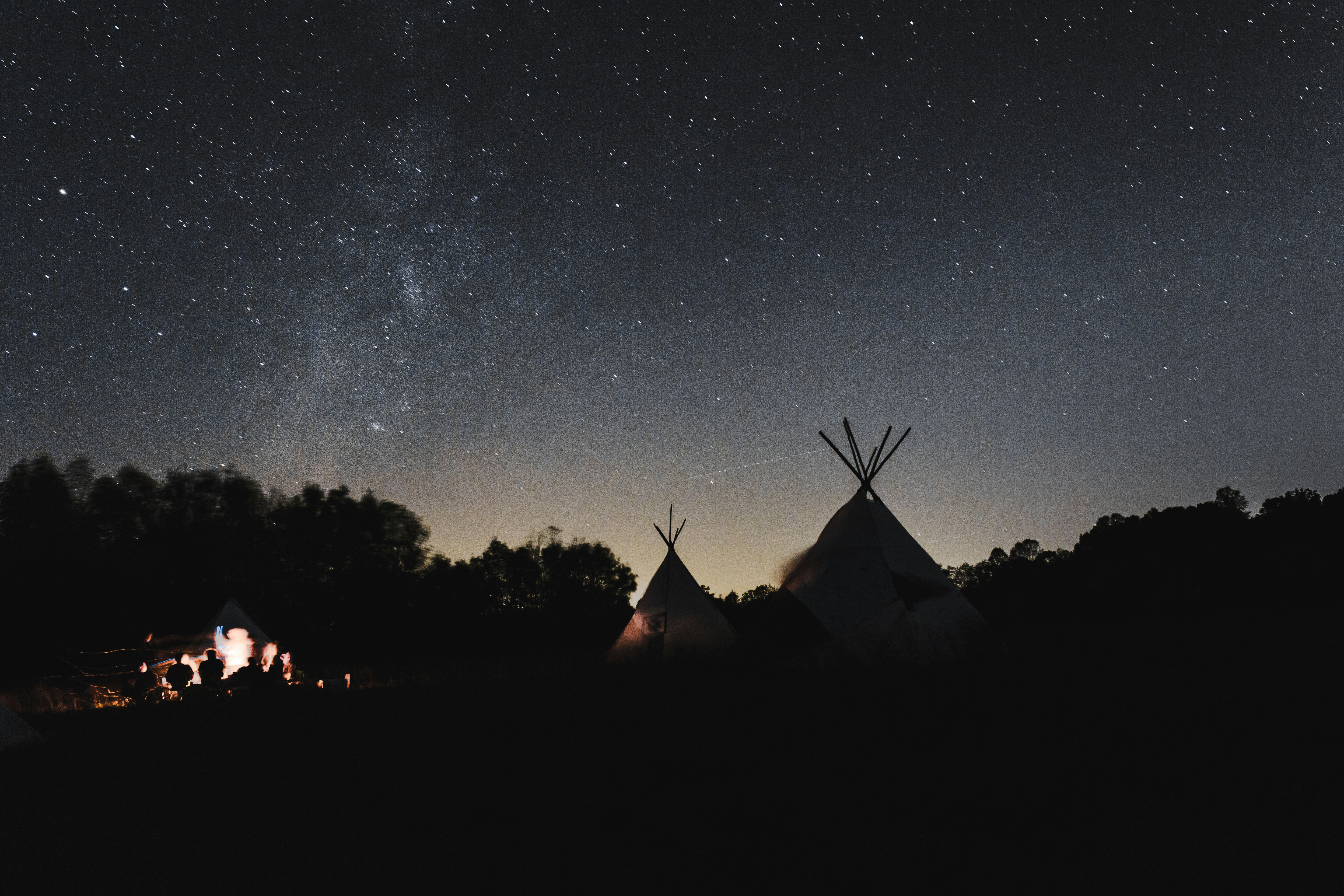 two tipi tents
