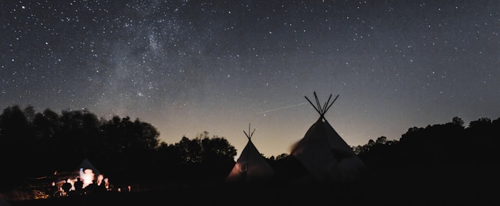 two tipi tents