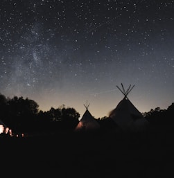 two tipi tents