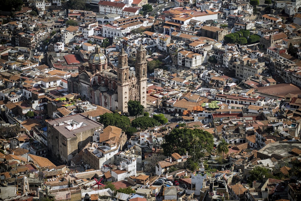 bird's-eye photography of city