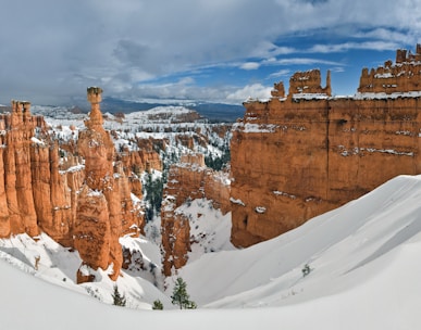 aerial photo of brown rock formations