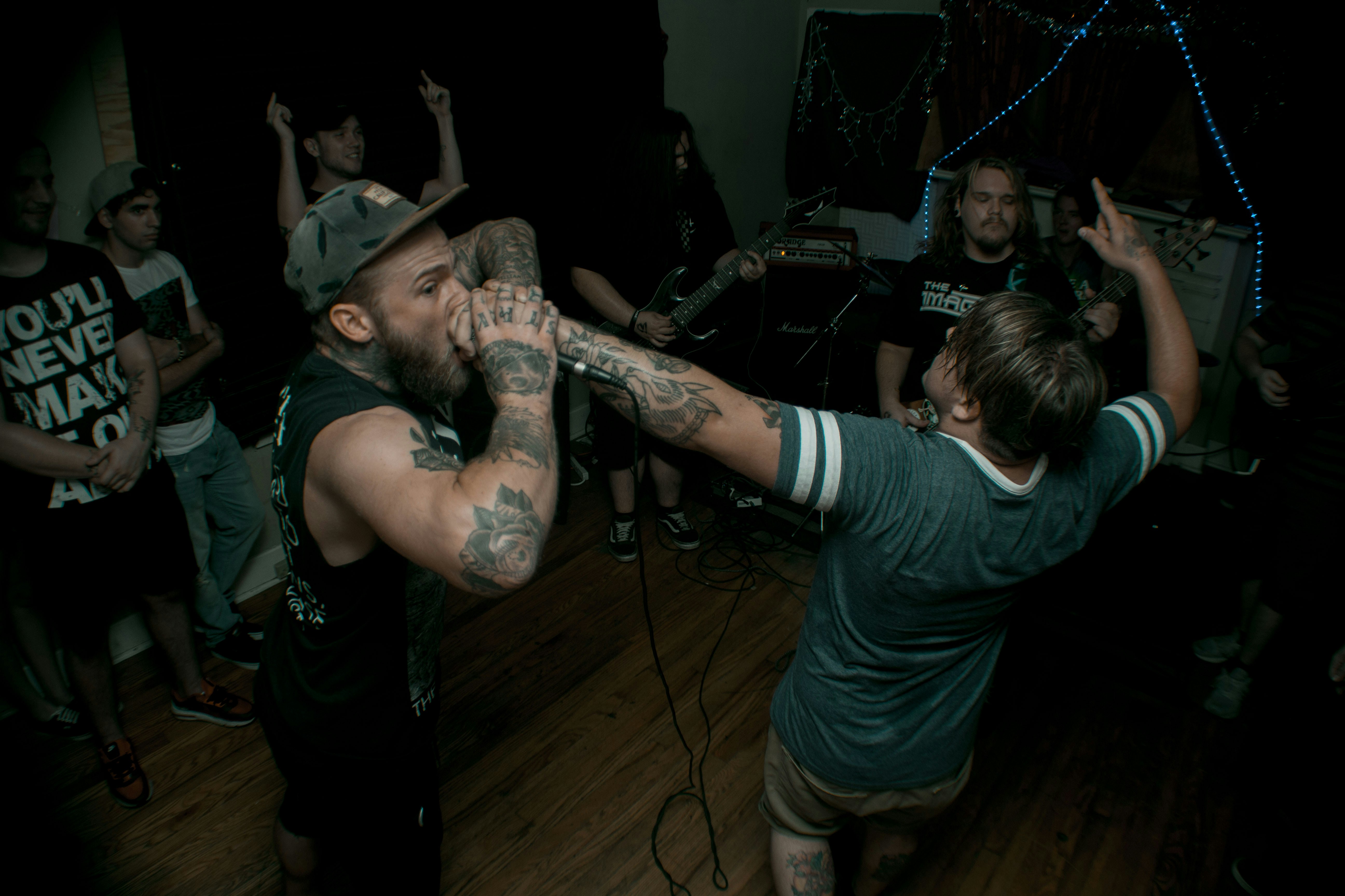 Local rock band at an apartment