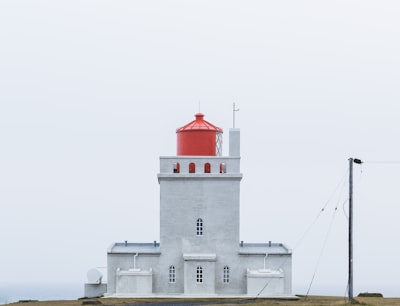 Dyrhólaey Lighthouse - From Front, Iceland