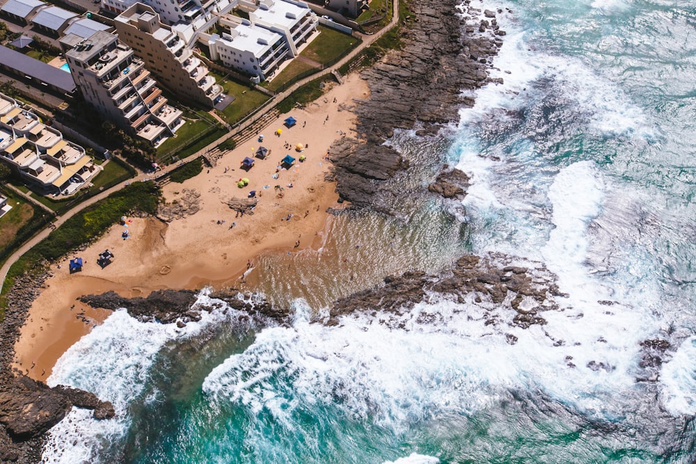 aerial view photography of island body of water