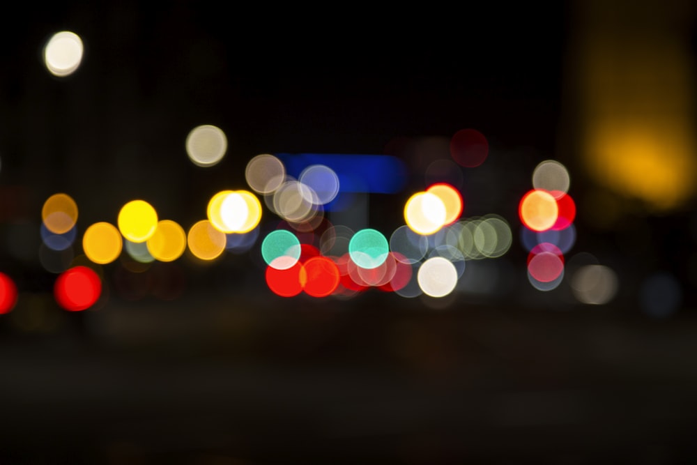 bokeh photography of lights during night time