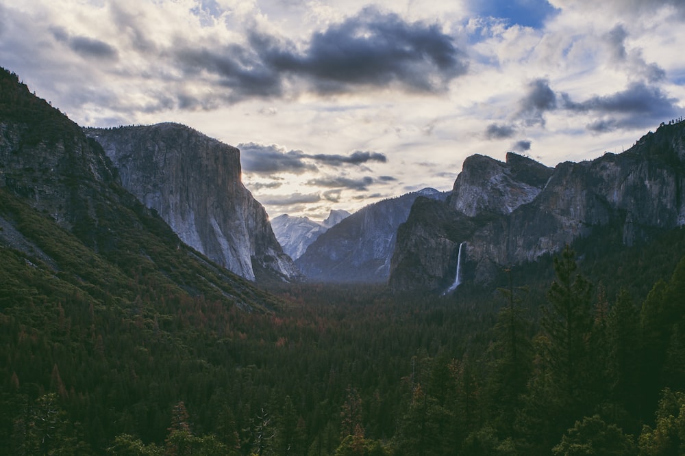 aerial photography of mountains surrounded by trees at daytime