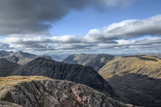aerial view of mountains during daytime in Glencoe United Kingdom