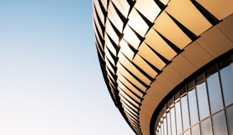 A modern building showcasing effective sun shading solutions.