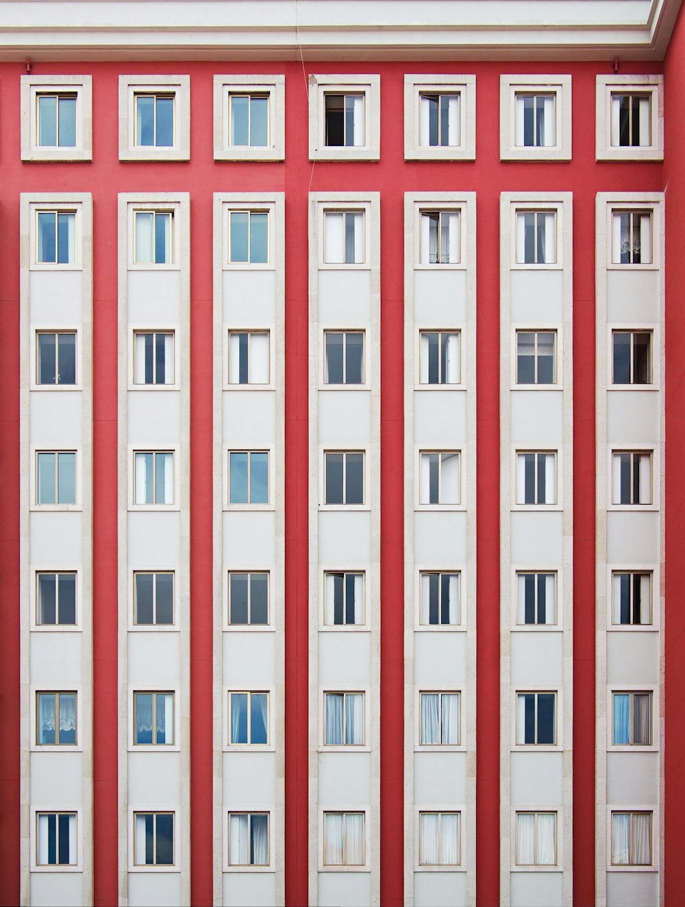 white and red concrete building