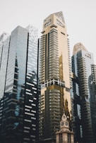 brown glass-panel building