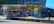 A vibrant urban skate park with walls covered in colorful graffiti art. A skateboarder is performing a trick on one of the ramps, wearing casual clothing and a cap. Another person is standing nearby, observing the scene. The environment is rich with dynamic street art, showcasing expressive lettering and abstract designs.