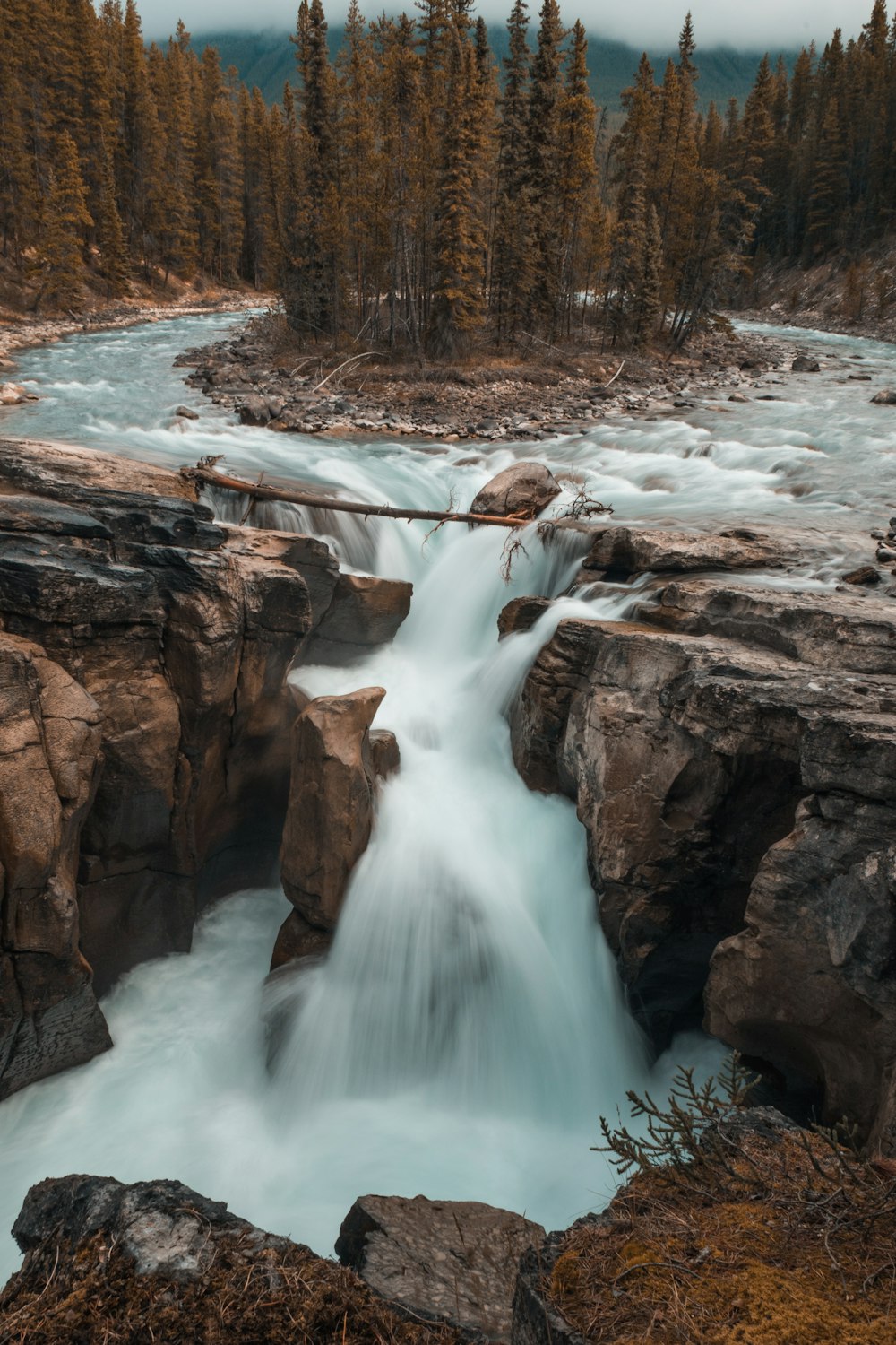 scenery of waterfalls