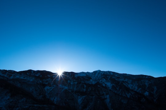 sunrise over the mountain in Hakusan Japan