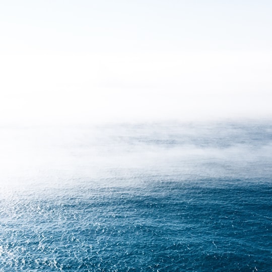 blue calm ocean in Colares Portugal