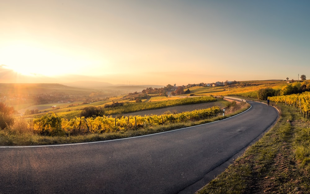 landscape photo of asphalt road