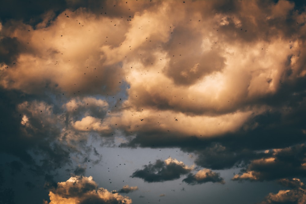 brauner und grauer Himmel