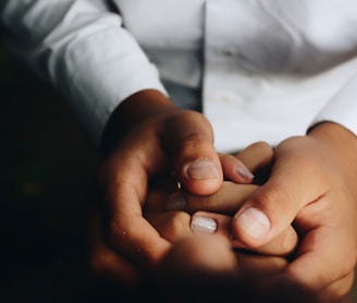 person holding hands