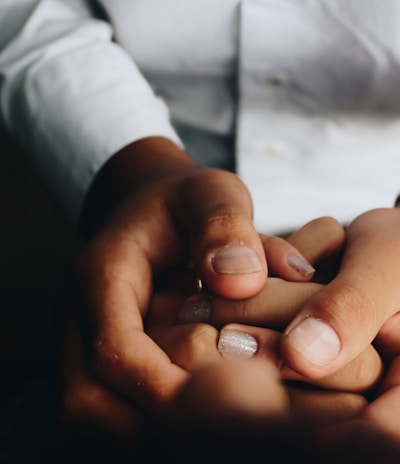 person holding hands