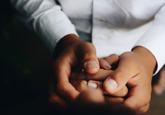 person holding hands