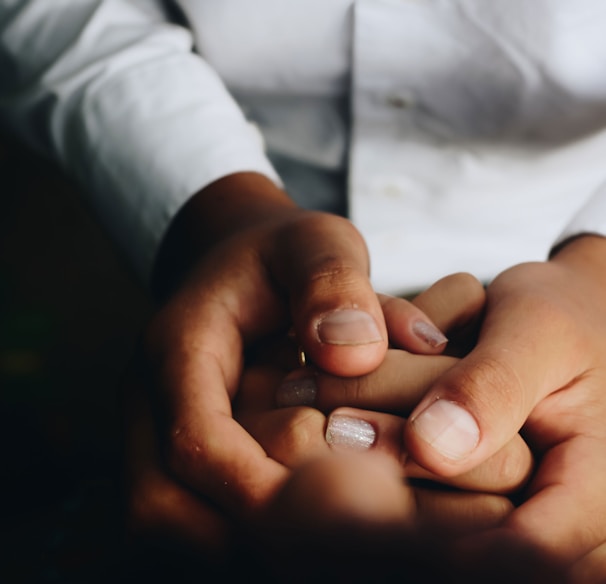 person holding hands