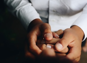 person holding hands