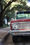 red vehicle on road
