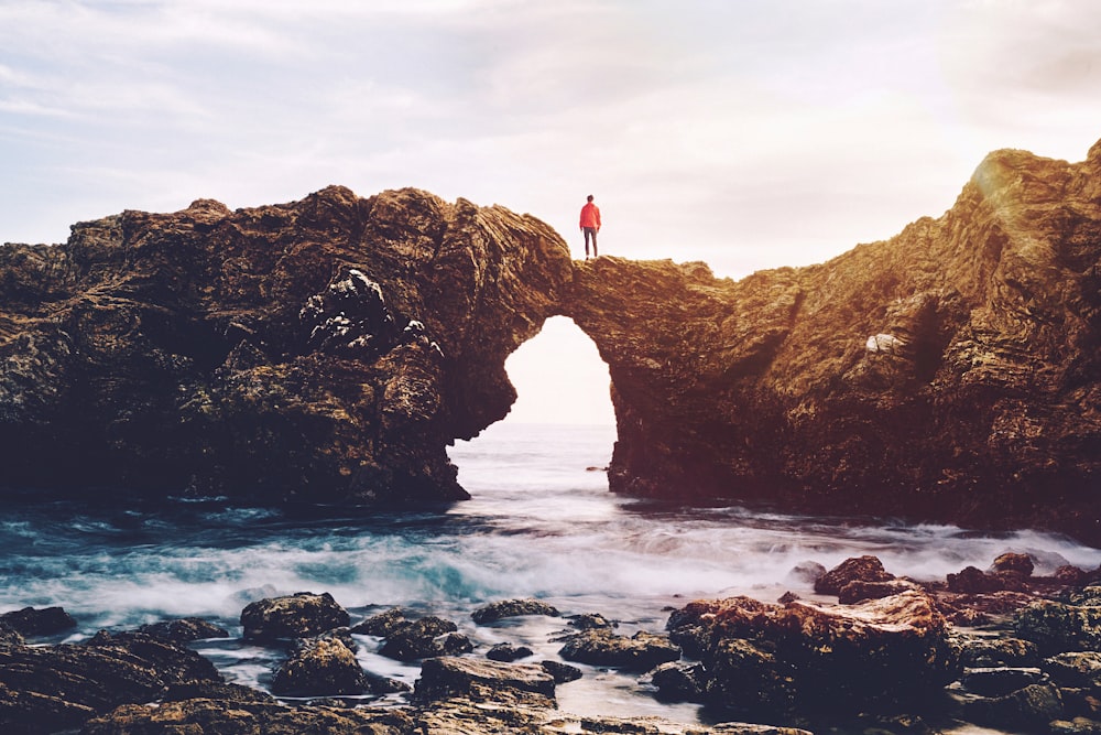 man on the cliff