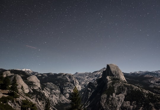 gray stone mountain at nighttime in Yosemite National Park United States